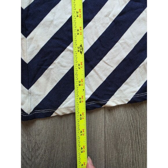 Loft Navy & White Chevron Maxi Skirt  Size M - Picture 5 of 5